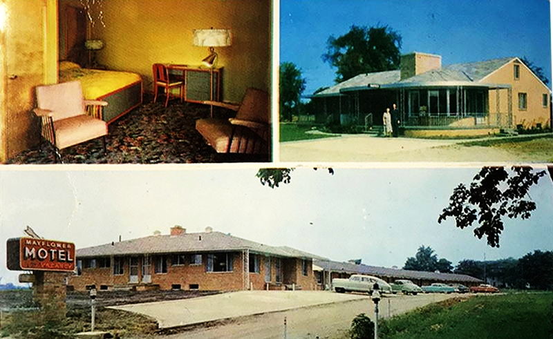Mayflower Motel and Restaurant (Pilgrims Inn) - Postcard